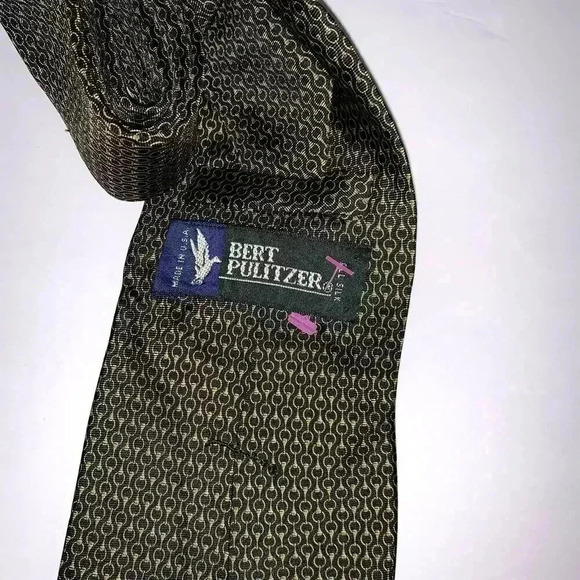 Men's Bert Pulitzer classic tie, chain pattern all silk - Picture 5 of 7